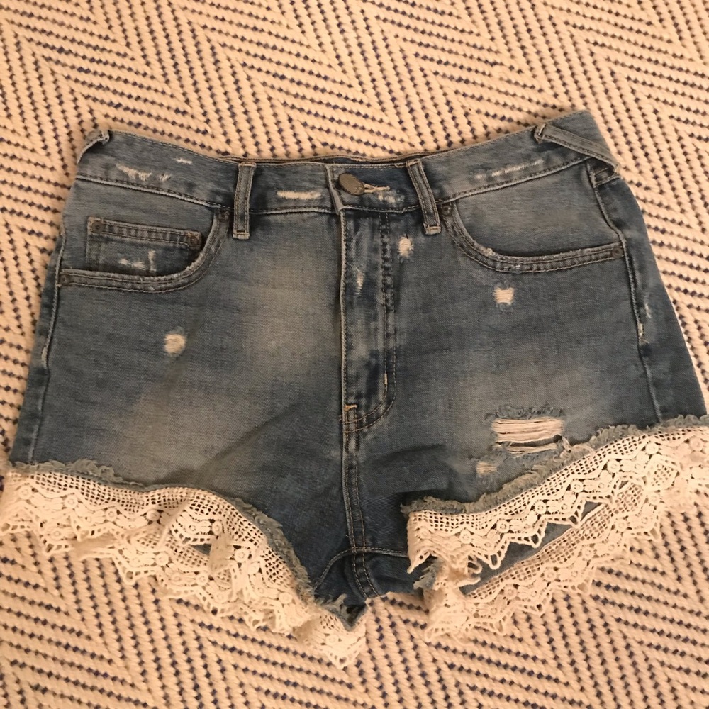 Free People Jean shorts